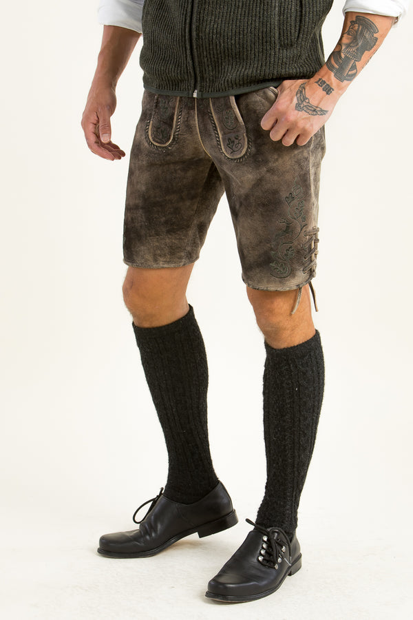 Spieth & Wensky Lederhose Botwin rum Vorderansicht | Spieth & Wensky Lederhosen Botwin rum front view