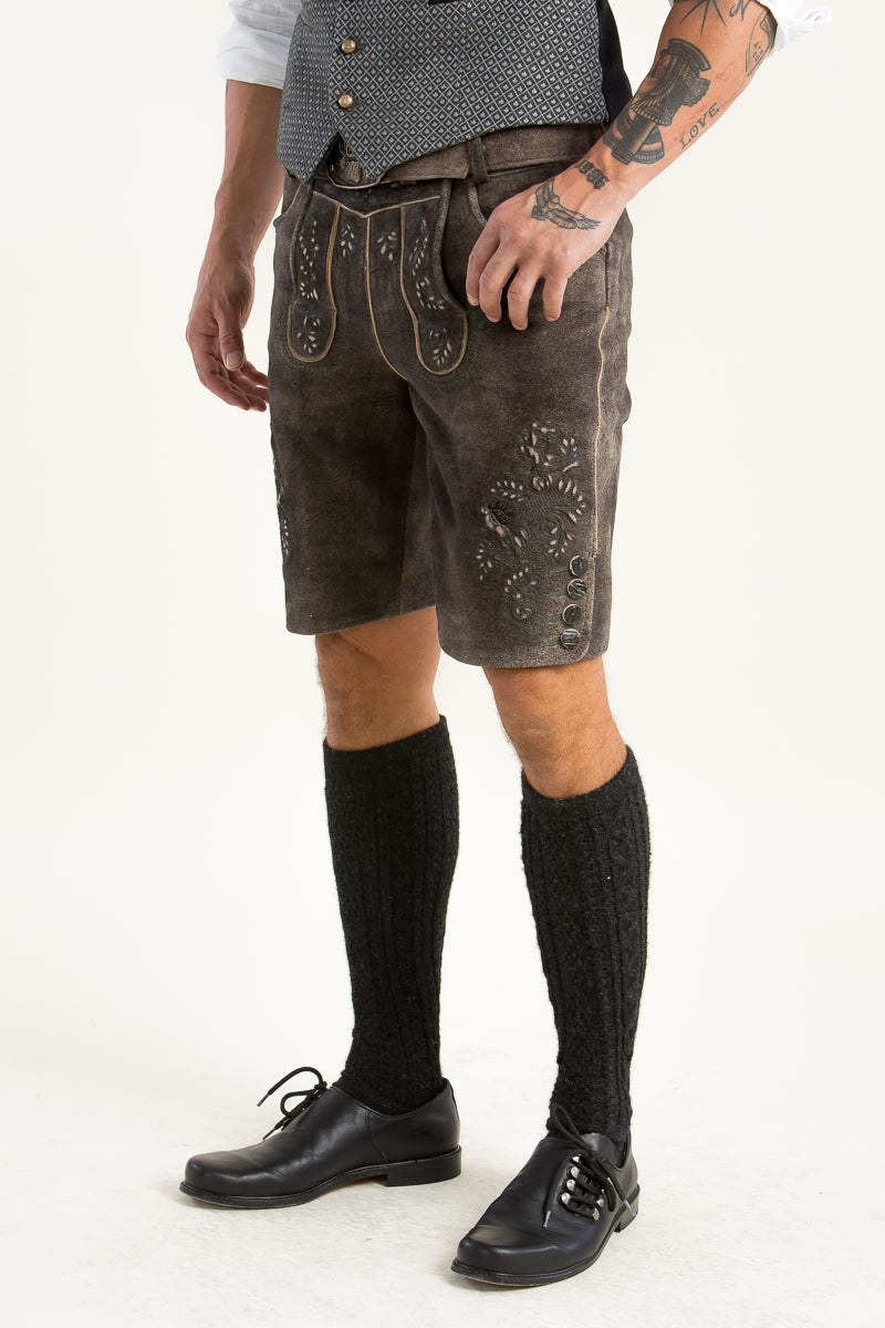 Spieth & Wensky Lederhose Evander marokko Vorderansicht | Spieth & Wensky Lederhosen Evander morocco front view