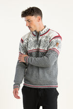 Dale of Norway Norweger Pullover Vail grau Vorderansicht | Dale of Norway Norwegian sweater Vail grey front view