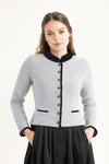 Astrifa Strickjanker Ruhpolding grau/marine Detail | Astrifa knit jacket Ruhpolding grey/navy detail