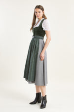 Berwin & Wolff Samtdirndl grün Rückansicht | Berwin & Wolff Velvet Dirndl green back view