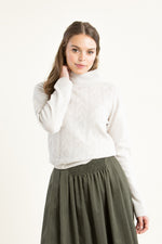 Felicitas Rollkragenpulli Pansy beige Detail | Felicitas turtleneck Pansy beige detail