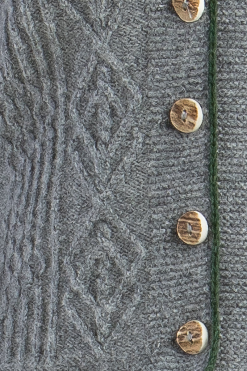 Astrifa Strickjanker Fellhof grau Detail | Astrifa knit jacket Fellhof grey detail