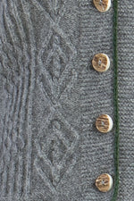 Astrifa Strickjanker Fellhof grau Detail | Astrifa knit jacket Fellhof grey detail