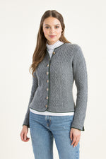 Astrifa Strickjanker Fellhof grau Rückansicht | Astrifa knit jacket Fellhof grey back view