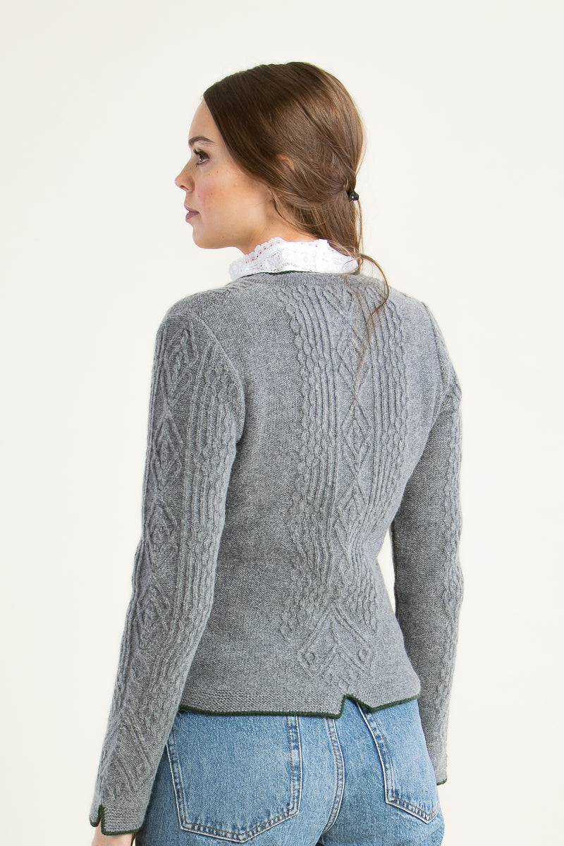 Astrifa Strickjanker Fellhof grau Detail | Astrifa knit jacket Fellhof grey detail