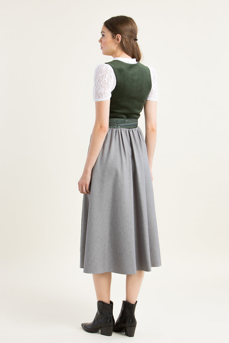 Berwin & Wolff Samtdirndl grün Detail | Berwin & Wolff Velvet Dirndl green detail