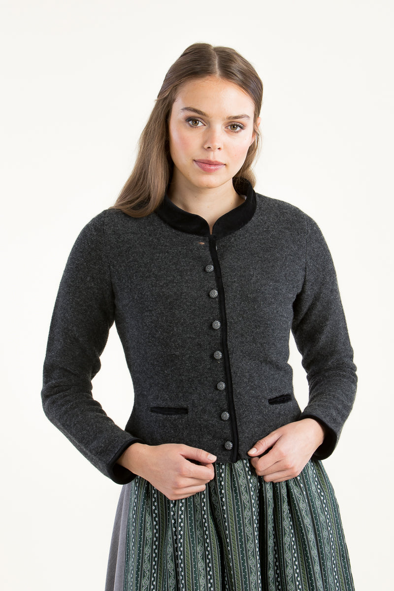 Astrifa Strickjanker Ruhpolding graphit Detail | Astrifa knit jacket Ruhpolding graphite detail