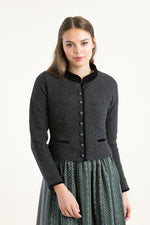 Astrifa Strickjanker Ruhpolding graphit Vorderansicht | Astrifa knit jacket Ruhpolding graphite front view