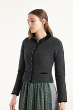 Astrifa Strickjanker Ruhpolding graphit Rückansicht | Astrifa knit jacket Ruhpolding graphite back view