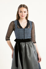 Kinga Mathe Dirndl Palamos nachtblau Detail Mieder | Kinga Mathe Dirndl Palamos night blue bodice detail