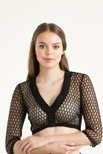 Alissa by Kinga Mathe Dirndlbluse Lee schwarz Getragen | Alissa by Kinga Mathe dirndl blouse Lee black worn