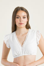 Wenger Dirndlbluse Isa ecru Vorderansicht | Wenger dirndl blouse Isa ecru front view