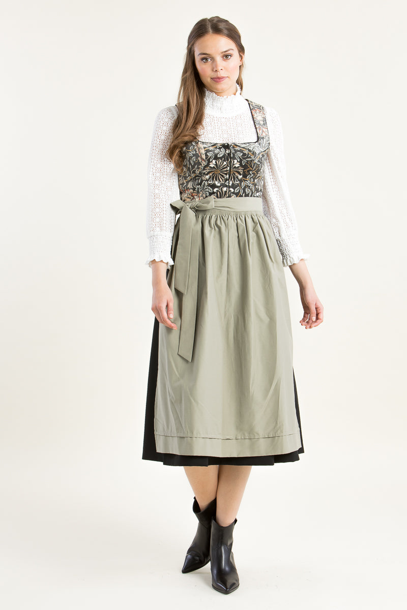 Wenger Samtdirndl Iva anthrazit Getragen | Wenger velvet Dirndl Iva anthracite worn