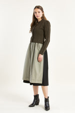 Gottseidank Strickjanker Sophia oliv Getragen | Gottseidank knitted janker Sophia olive worn