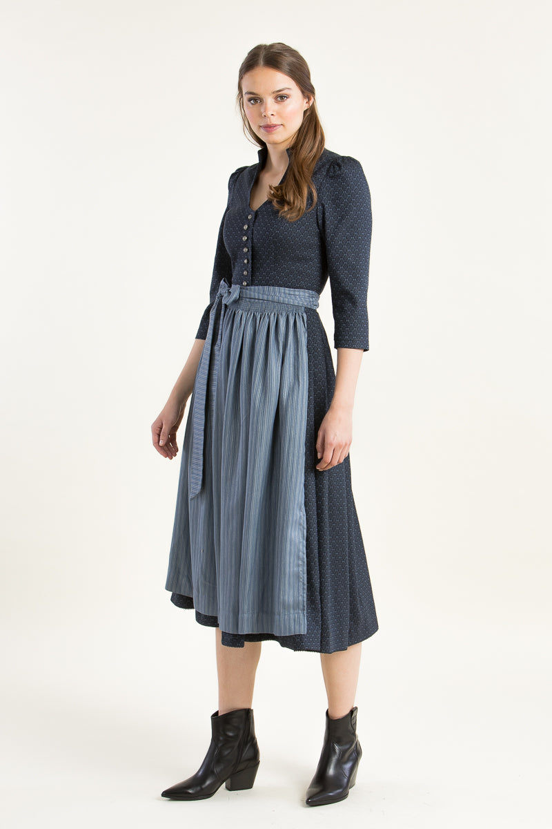 Hammerschmid Langarmdirndl Weitsee blau Vorderansicht | Hammerschmid long-sleeve dirndl Weitsee blue front view
