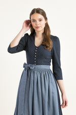 Hammerschmid Langarmdirndl Weitsee blau Detail | Hammerschmid long-sleeve dirndl Weitsee blue detail