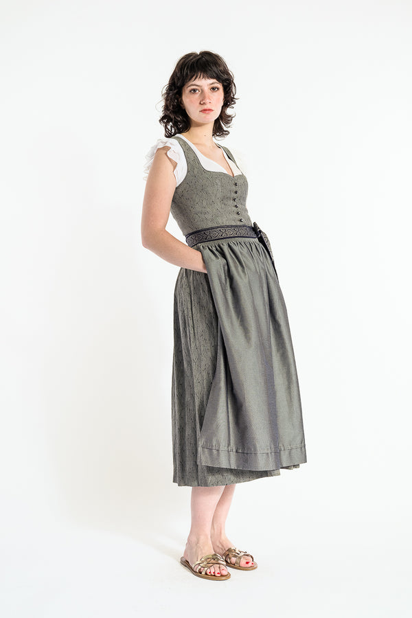 Wenger Dirndl Waria Grün Rückansicht | Wenger Dirndl Waria green back view
