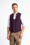 Almliebe Miesbacher Weste Xare aubergine