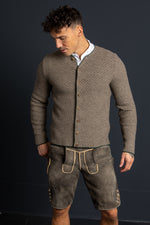 Gottseidank Strickjanker Xaver stein/tanne Getragen | Gottseidank Xaver knitted janker stone/fir worn